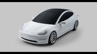 Tesla Model 3 - Foldable Print in place, 3D printing and building