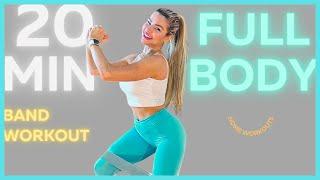20 Minute FULL BODY RESISTANCE BAND WORKOUT at Home| No repeat