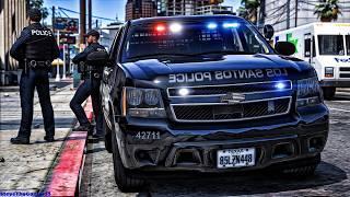 Playing GTA 5 As A POLICE OFFICER City Patrol| HPD|| GTA 5 Lspdfr Mod| 4K