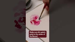 Easily Paint the Perfect Watercolor Flower for Valentines!