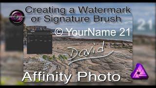 Creating a Watermark or Signature Brush  from a selection Affinity Photo