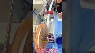 How to make the seamless POLO shirts sleeves with hot melt adhesive films & seamless bonding machine