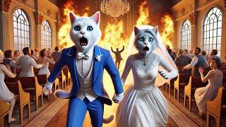 Big Fire at Hero Cat's Wedding!  #cat #cute #ai #catlover #catvideos #cutecat #aiimages #aicat