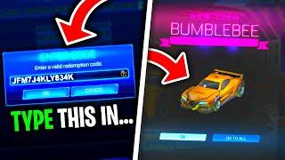 Rocket League BUMBLEBEE For FREE Redeem Code! (Transformers Bundle for Free)