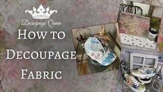 How to Decoupage on Fabric With Decoupage Rice paper | Tutorial