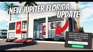 New Jupiter Florida Update Codes, Cars &  a New Mechanic Shop