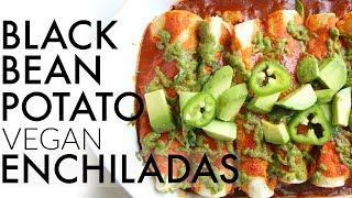 BLACK BEAN POTATO VEGAN ENCHILADAS | This Savory Vegan