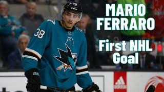 Mario Ferraro #38 (San Jose Sharks) first NHL goal Dec 28, 2019