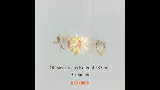 Ohrringe aus 14 Karat Rotgold mit Diamanten! #jewelry #rotgold #earrings #585 #eleganz