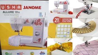 USHA JANOME ALLURE Dlx | HOW TO USE AUTOMATIC ZIGZAG SEWING MACHINE | Demo Tutorial in Tamil