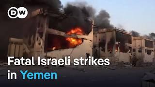 Israel strikes Yemen airport with WHO chief inside | DW News