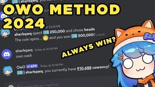 OWO BOT COINFLIP ALWAYS WIN METHOD | 2024