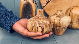 ‏How to Make a Simple Wooden Vase Using Woodturning