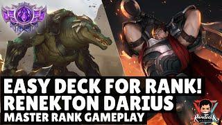 QUICK & EASY DECK FOR RANKED? Renekton Darius Overwhelm Deck | Legends of Runeterra | Master Rank