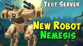 New Robot NEMESIS with Built-In Exodus - War Robots Test Server Gameplay WR