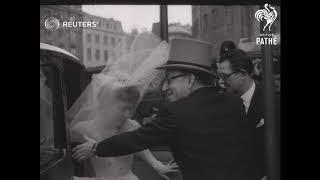 UK: ARTHUR ASKEY'S DAUGHTER, ANTHEA, WEDS IN LONDON (1956)