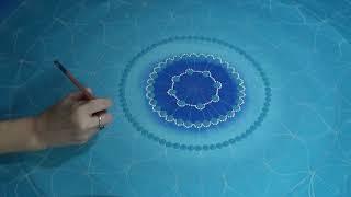 Dot painting mandala. Dot painting. Fragment.