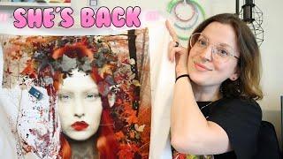 Autumn Harmony & Spin the Wheel Return- Cross stitch, reading, & crochet