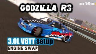 Godzilla R3 Engine swap 3.0L V6TT setup easy use | Carx drift racing 2