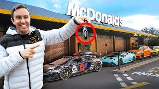 TAKING MY SUPERCAR COLLECTION TO MCDONALDS AND GIVING AWAY A CAR