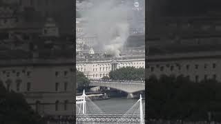 Fire damages historic Somerset House in London