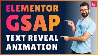 Elementor GSAP Text Reveal Animation | Elementor WordPress Tutorial