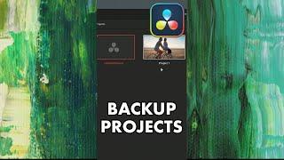 Backup DaVinci Resolve Projects