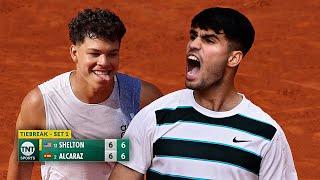 Watch This CRAZY Tiebreaker  Carlos Alcaraz vs Ben Shelton  2025 Roland Garros