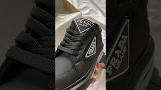 Кеды женские Prada Re-Nylon Bryshed Black (рр 36-41)