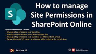 SharePoint Online Site Permissions | SharePoint Online Training