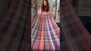 Hand woven blanket shawl on a rigid heddle loom # weaving #woventextiles #handwoven #handweaving