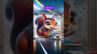 Evolution of cat :Big squirrel Transporting  LIBIVENGERS #cat #cutecat#love#shorts