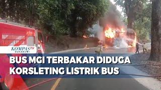 Bus MGI Jurusan Palabuhan Ratu Bogor Terbakar