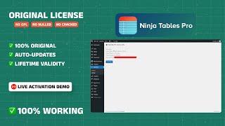 Ninja Tables Pro with License Key | Premium Table Plugin for WordPress TablePress Alternatives