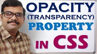 OPACITY PROPERTY IN CSS || opacity in CSS || Transparency Level for Elements in HTML  || HTML & CSS