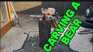 Chainsaw Wood Carving: Watch a Bear Come to Life!