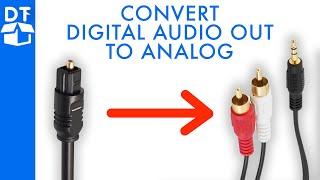 How To Covert Digital Audio Out To Analog - RCA or 3.5mm AUX (Samsung TV)