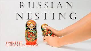 Authentic Russian Nesting Dolls. Matryoshka dolls for kids, boys and girls.