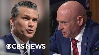 Sen. Kelly grills Hegseth about "Golden Dome" and cuts that may affect its success