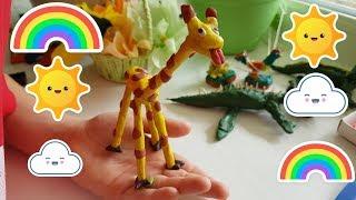 Жираф из пластилина / A #giraffe of #plasticine