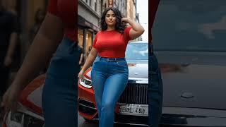 LADY XX BEAUTIFUL ️ My car and my clothes are fashion#shorts   #model #plussize #motivation