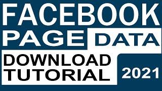 How To Download Facebook Page Information  Download all data from facebook 2021