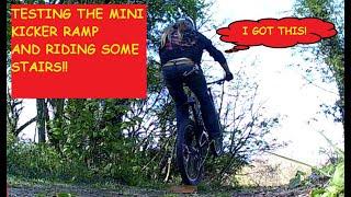 DIY Mini MTB kicker test jumps & stairset