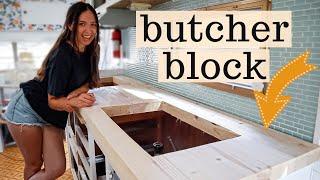 How To Make A BUTCHER BLOCK COUNTER