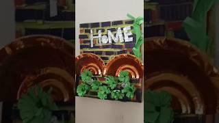DIy Wall decor craft #imaginativeedge #wallhanging #diy #bestfromwaste #craft #homedecor #shorts