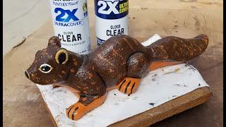 DIY Garden Statue Restoration -- Squirrel #2