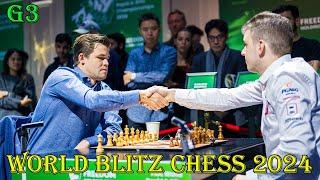 ROOK TRAP!! Magnus Carlsen vs Jan-Krzysztof Duda || World Blitz Chess 2024 - SF - G3