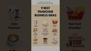 9 Best Franchise Business Ideas. #shortsfeed #shorts #education #2025goals #invest #growth #finance