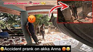 Accident prank | Anna akka prank | sema kovam  | full fun