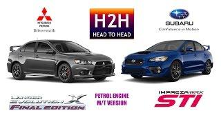 H2H #92 Mitsubishi EVO X FINAL EDITION vs Subaru WRX STI